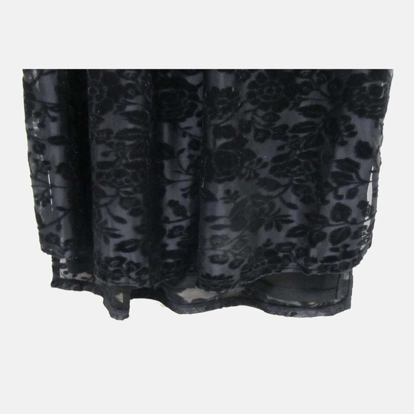 Versona Spense Black Floral Sleeveless Hi-Lo Dress - Picture 3 of 6